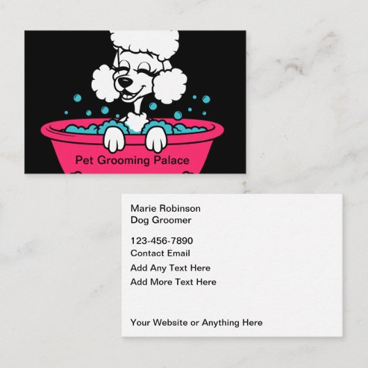 犬グルーミングトレンディークール名刺 名刺 (正面/裏面)
