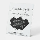 犬グルーミングビジネスサインドッグトリマーシンボルや象徴 台座サイン (正面)