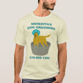 犬グルーミングビジネスドッグトリマー パーソナライズされた Tシャツ (正面)