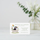 犬グルーミングベルネーゼマウンテンドッグ入りバスタブ 名刺 (スタンド正面)