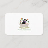 犬グルーミングベルネーゼマウンテンドッグ入りバスタブ 名刺 (裏面)