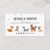 犬グルーミングペットトリマーハウンズウォーカー 名刺 (裏面)