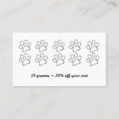 犬グルーミングロイヤリティカード ロイヤリティカード (裏面)