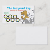 犬グルーミングロイヤリティパンチカード名刺 ロイヤリティカード (正面/裏面)