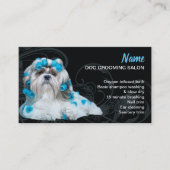 犬グルーミングロイヤリティ割引名刺 名刺 (正面)