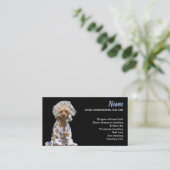 犬グルーミングロイヤリティ割引名刺 名刺 (スタンド正面)