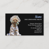犬グルーミングロイヤリティ割引名刺 名刺 (正面)