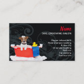 犬グルーミングロイヤリティ割引名刺 名刺 (正面)