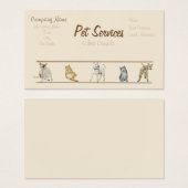 犬グルーミング及びペットケアサービスの名刺 (正面&裏面)