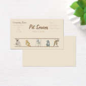 犬グルーミング及びペットケアサービスの名刺 (デスク)