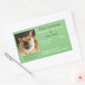 犬グルーミング及びペットケアサービス医学 長方形シール (封筒)