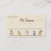 犬グルーミング及びペットケアサービス 名刺 (正面)