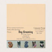 犬グルーミング及びペット介護サービスアポイントメント 名刺 (外部フラット)