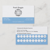 犬グルーミング名刺ロイヤリティカード ロイヤリティカード (正面/裏面)