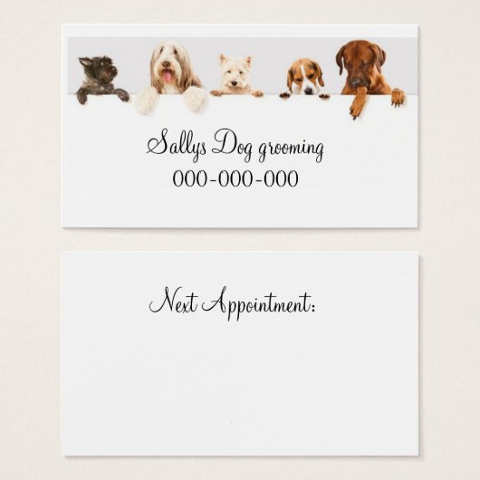 犬グルーミング名刺 (正面&裏面)