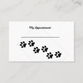 犬グルーミング名刺 名刺 (裏面)