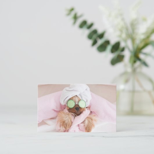 犬グルーミング名刺 名刺 (スタンド正面)