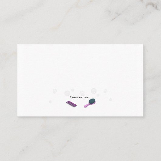 犬グルーミング名刺 名刺 (裏面)