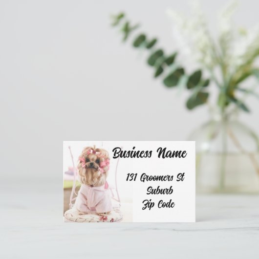 犬グルーミング名刺 名刺 (スタンド正面)