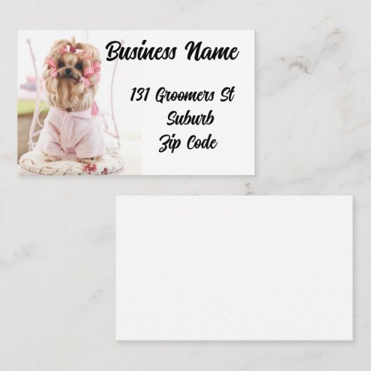 犬グルーミング名刺 名刺 (正面/裏面)