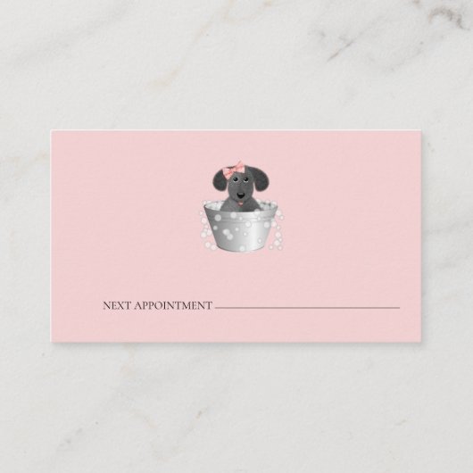 犬グルーミング名刺 名刺 (裏面)