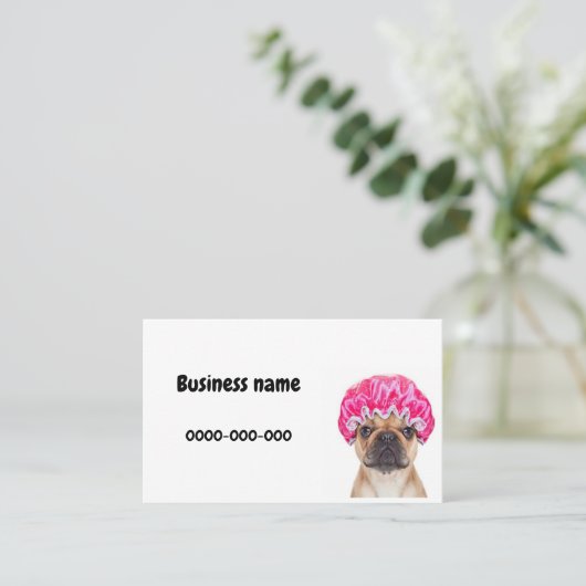 犬グルーミング名刺 名刺 (スタンド正面)