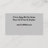 犬グルーミング名刺 名刺 (裏面)