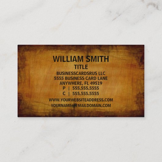 犬グルーミング木目 名刺 (裏面)