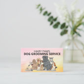 犬グルーミング水彩名刺 名刺 (スタンド正面)