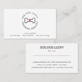 犬グルーミング犬の骨名刺 名刺 (正面/裏面)