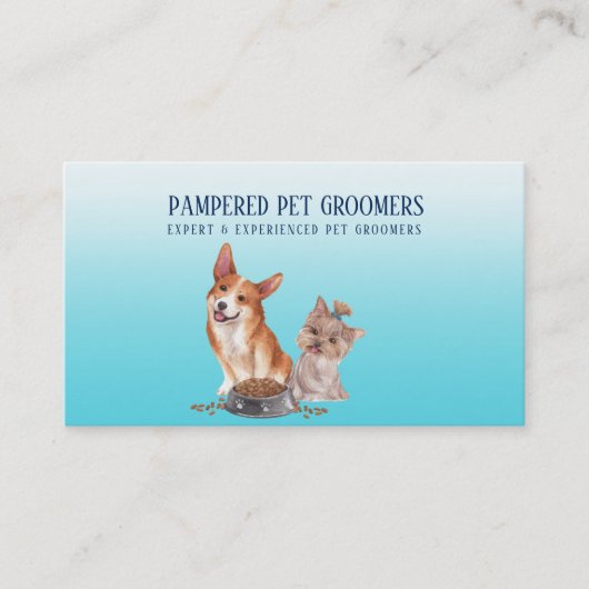 犬グルーミング犬スパ名刺 予約カード (正面)