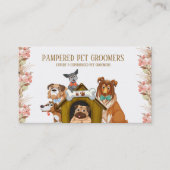 犬グルーミング犬スパ名刺 予約カード (正面)