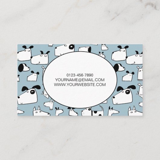 犬グルーミング犬歩く名刺 名刺 (裏面)