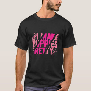 犬グルーミング用ペットトリマーデザイン及びペット厩舎 Tシャツ