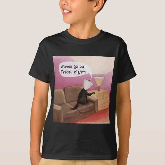 犬コーン デート 漫画 Tシャツ (正面)