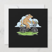 犬サイクリング自転車サイクリングマウンテンバイクギフト 招待状 (正面)