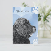 犬サンキューカードカスタムバースデーパーティー大事な行事 サンキューカード (スタンド正面)