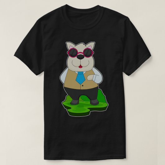 犬サングラス Tシャツ (デザイン正面)