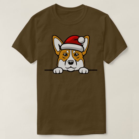 犬サンタかわいいクリスマス(27) Tシャツ (デザイン正面)