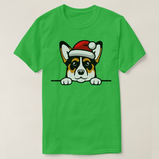犬サンタかわいいクリスマス(29) Tシャツ (デザイン正面)