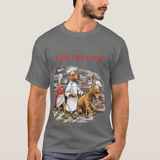 犬シェフのキッチン キス・ザ・クック Tシャツ (正面)