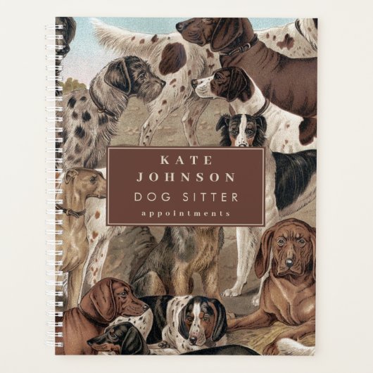 犬シッターのトレーナー気に犬の配置 プランナー手帳 (正面)