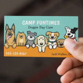 犬シッターPET座って漫画にかわいい覗き犬 名刺