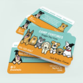 犬シッターPET座って漫画にかわいい覗き犬 名刺