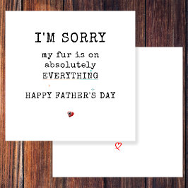 犬シンプルおもしろいから来た毛皮の父の日 シーズンカード