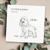 犬シンプルのウェディングレセプションカクテルをやる スタンダードカクテルナプキン