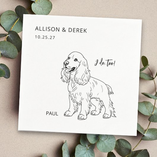 犬シンプルのウェディングレセプションカクテルをやる スタンダードカクテルナプキン