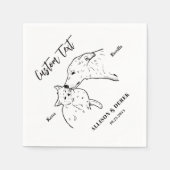犬シンプル猫のペットの名結婚前だ スタンダードカクテルナプキン (正面)