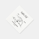 犬シンプル猫のペットの名結婚前だ スタンダードカクテルナプキン (角)