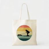 犬スキージャーリングエクストリームウィンタースポーツスキレースレース トートバッグ (正面)